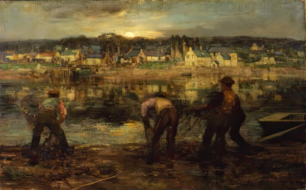 Salmon Fishers on the Dee at Kirkcudbright, c1880s. Creator: William Stewart MacGeorge.