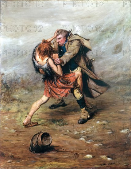 Tussle For The Keg, c1860s. Creator: John Pettie.