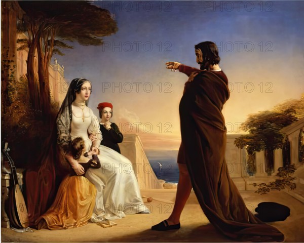 Tasso in Disguise Relating his Persecutions to his Sister, c1840. Creator: John Phillip.