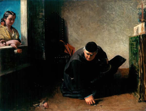 Gathering The Offerings, c1855. Creator: John Phillip.