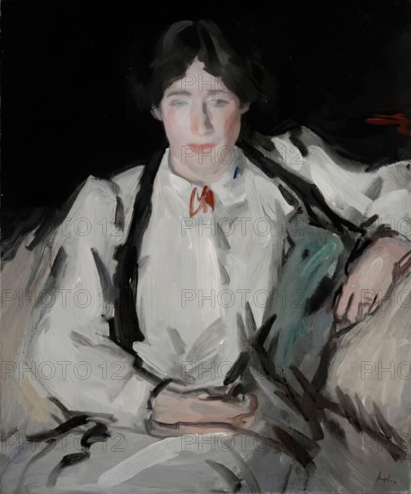 Portrait of Mrs Peploe, 1907. Creator: Samuel John Peploe.