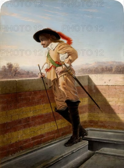 The Cavalier - after Meissonier, c1830-1890. Creator: James Nasmyth.
