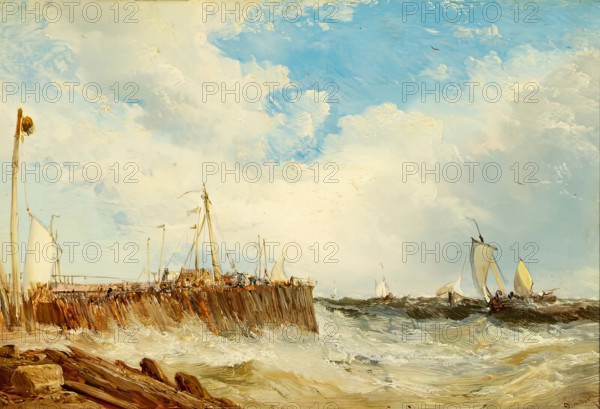 On the Coast of Holland, 1876. Creator: James Webb.