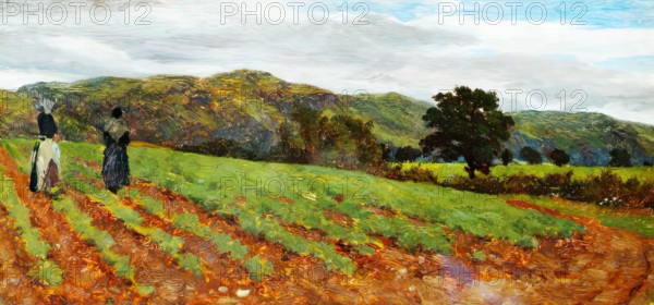 Landscape with Figures, c1870s. Creator: George Reid.