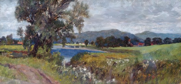 Landscape with Lake, c1870s. Creator: George Reid.