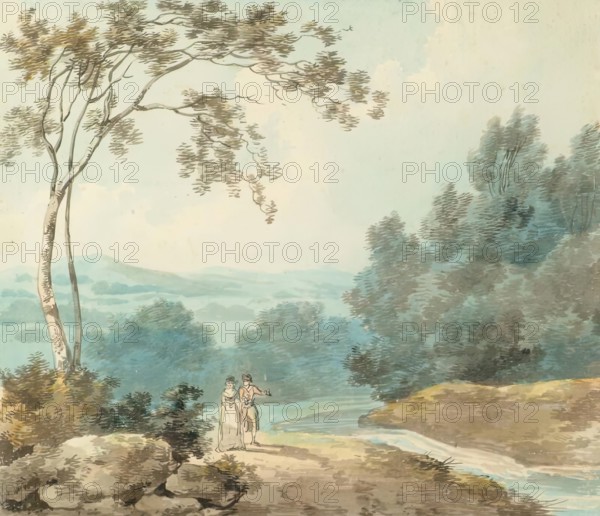 Landscape with Figures, 1884. Creator: Henry Wallis.