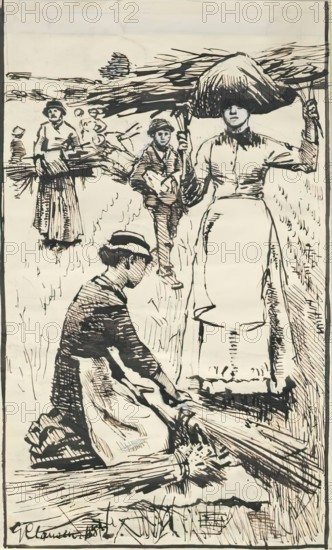 Gleaners, 1882. Creator: George Clausen.