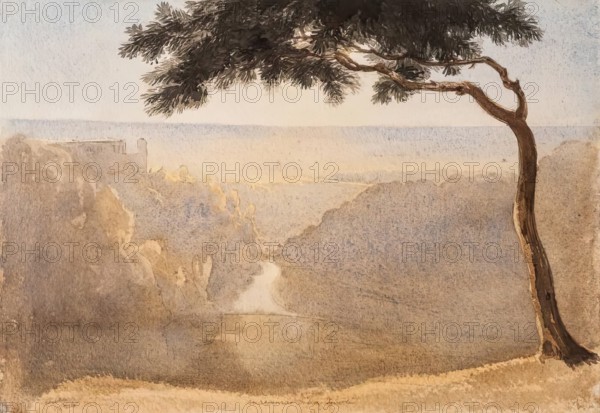 Maecenas' Villa, Tivoli, 1824. Creator: James William Giles.