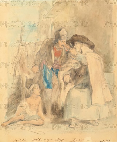 The Guerilla Taking Leave of his Confessor, 1827. Creator: David Wilkie.