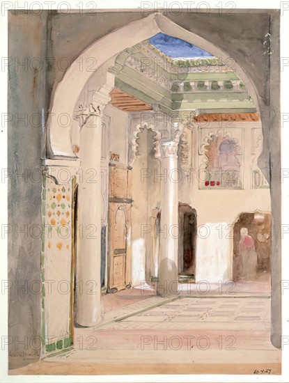 Interior of a Moorish House, 1825-1849. Creator: William Allan.
