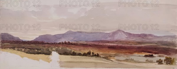 Landscape with Hills in the Distance, c1840s. Creator: John Phillip.