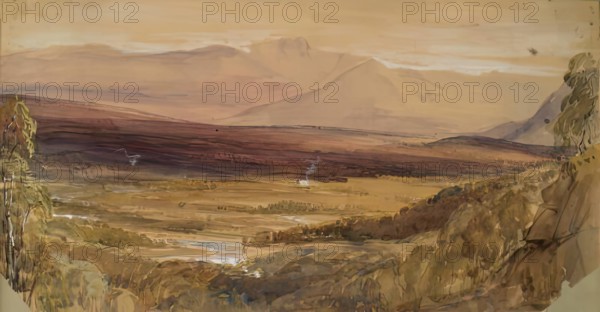 A Plain with Hills in Distance, c1840s. Creator: John Phillip.