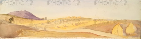 A Field with Hay Stooks, c1840s. Creator: John Phillip.