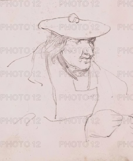 Study of Man (half-length), c1830s. Creator: John Phillip.