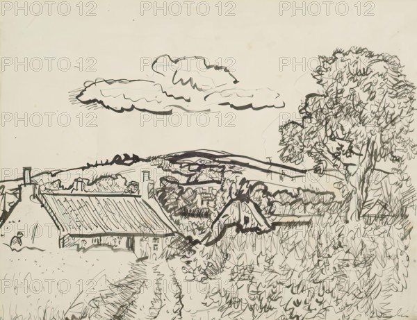 Cottages, Fife, 1925-1931. Creator: George Leslie Hunter.