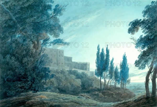 Villa d'Este, Tivoli, 1778. Creator: John Robert Cozens.