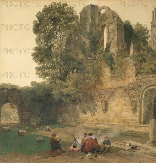 Ruins of a Bishop's Palace, Lincoln, 1825-1849. Creator: Peter de Wint.