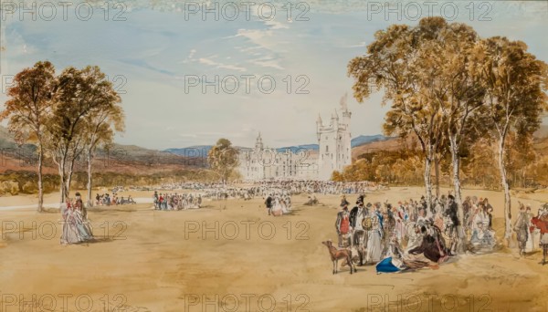 Highland Gathering at Balmoral, 1869. Creator: Samuel Bough.