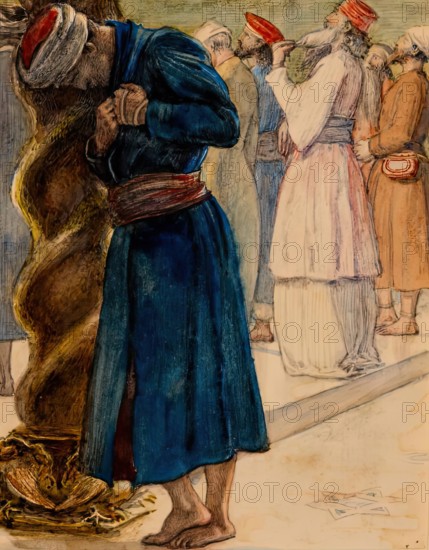 Parable-The Pharisee and the Publican, c1860. Creator: John Everett Millais.