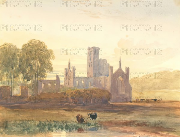 Ruins of an Abbey - Evening, c1820s-1840s. Creator: David Cox the Elder.