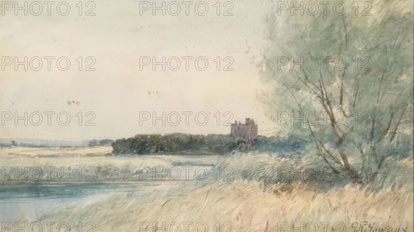 Spynie Castle, 1900-1924. Creator: George Russell Gowans.