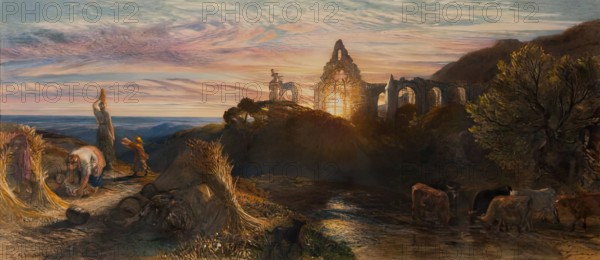 Harvesting, 1863. Creator: Samuel Palmer.