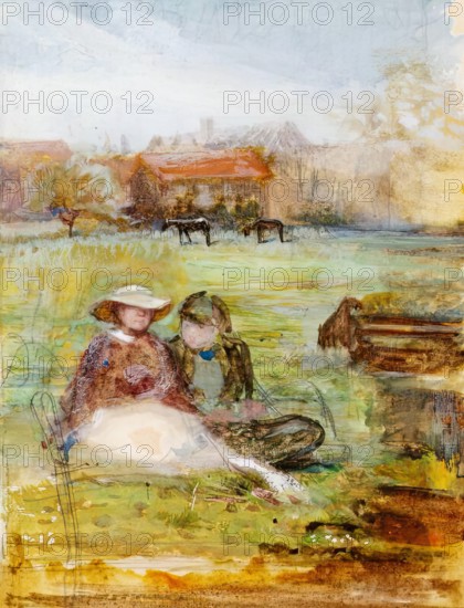 In The Meadow, c1860s. Creator: George John Pinwell.