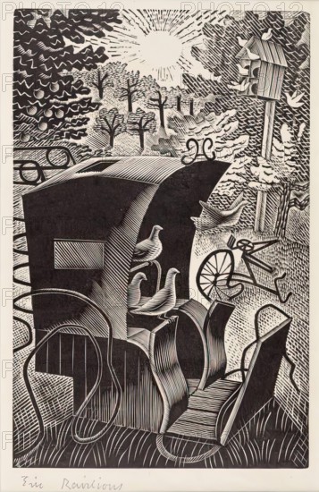 Illustration "Hansom Cab", 1935. Creator: Eric Ravilious.
