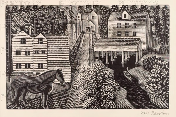 The Water Mill, c1935. Creator: Eric Ravilious.