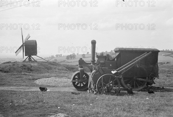 View looking towards Brill Windmill, Windmill Street, Brill, Aylesbury Vale, Buckinghamshire, 1936. Creator: HES Simmons.
