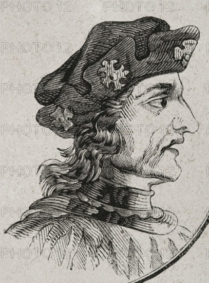 Fruela II, (c874-925), King of Asturias, (910-924) and King of León, (924-925), 1853. Creator: Unknown.