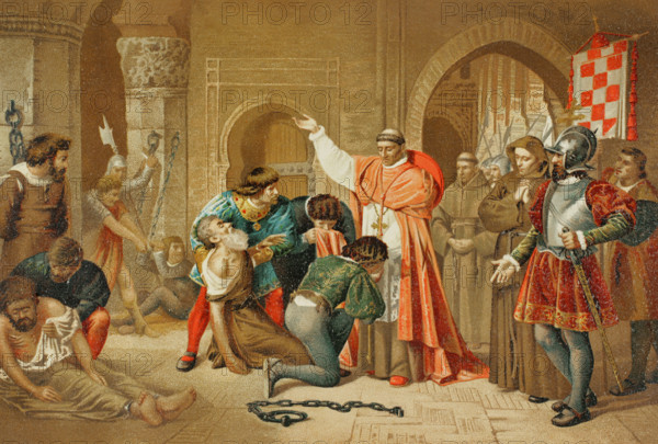 The Spanish conquest of Oran (May 17, 1509), 1890.  Creator: Unknown.