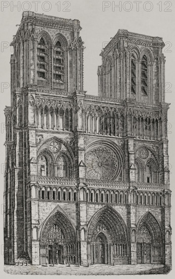 Notre-Dame, Paris, France, 1877. Creator: Unknown.