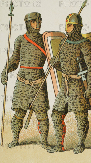 Warriors, Holy Roman Empire, 1000-1100, (1884).  Creator: Unknown.