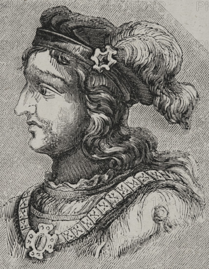 Gesaleico, (d511), Visigothic king from 507 to 510, 1853.  Creator: Unknown.