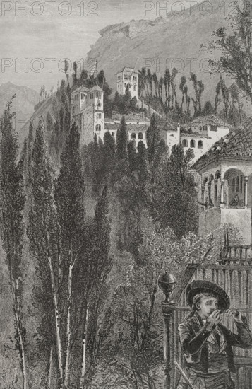 The Generalife, Granada, Andalusia, Spain, 1890.  Creator: Unknown.