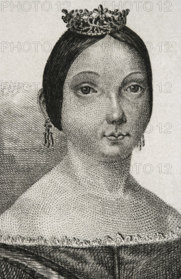 Isabella II (1830-1904), Queen of Spain (1833-1868), 1842.  Creator: Jose Gomez.