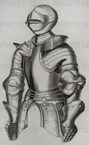 15th century flat armour, French, 1877.  Creator: Unknown.