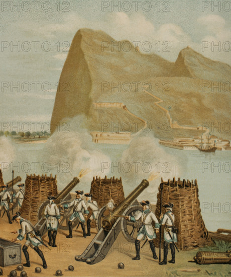 Unsuccessful siege of Gibraltar, 1704, (1891).  Creator: Unknown.