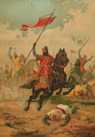 The Almogavars in Greece, 13th century, (1890).  Creator: Unknown.