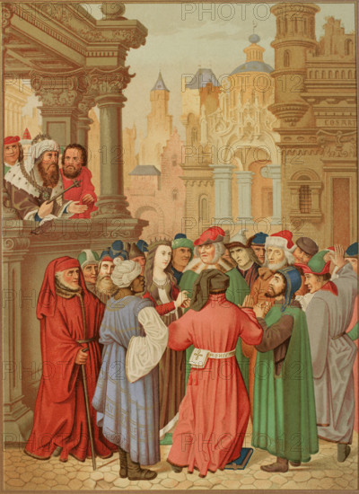 St Catherine surrounded by the Doctors of Alexandria, c1510-1520, (1878).  Creator: Unknown.