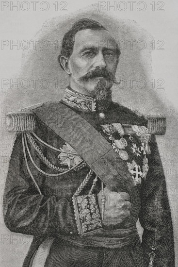 Charles Denis Bourbaki, (1816-1897), French general, 1891. Detail.  Creator: Unknown.