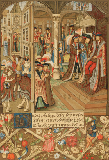 Charles the Bold and his court, 15th century, (1877).  Creator: Unknown.