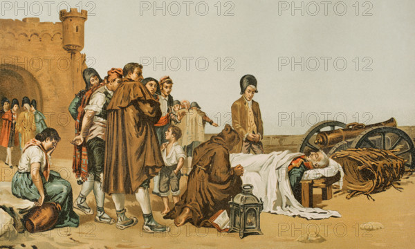 The corpse of General Alvarez de Castro (22 January, 1810), 1893.  Creator: Unknown.