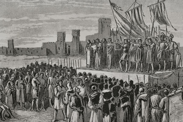 Proclamation of Ferdinand I of Aragon in Caspe, 1890.  Creator: Unknown.