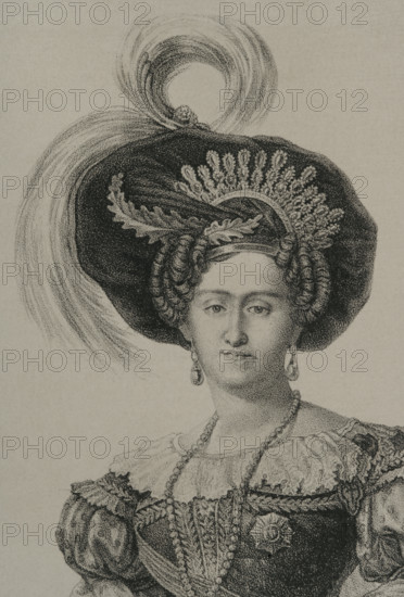 Maria Francisca of Braganza (1800-1834), Portuguese infanta of the House of Braganza, 1868. Creator: Unknown.