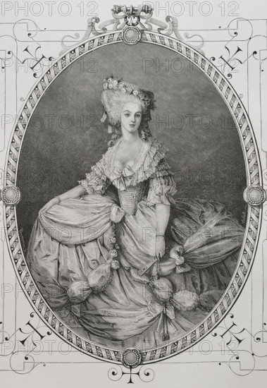 Marie Thérèse Louise of Savoy, (1749-1792), Princess de Lamballe, French aristocrat, 1876.  Creator: Unknown.