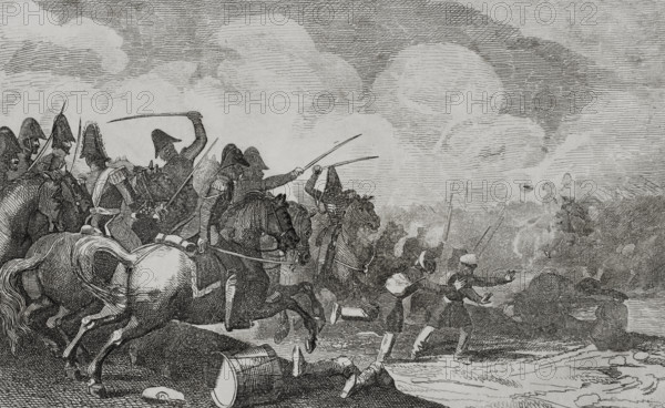 Martin Zurbano and his Isabelline troops, 1845.  Creator: Unknown.