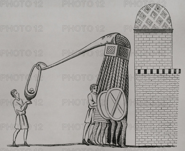 Device for throwing stones, Middle Ages, 13th century, (1877).  Creator: Unknown.