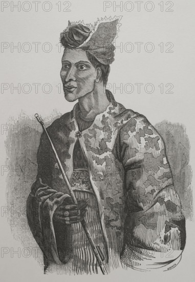 Mohammad Pulalun Kiram (1844-1862), Sultan of Sulu (1844-1862), 1856.  Creator: Unknown.